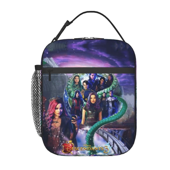 Reusable Lunch Bags Insulated Lunch Box Durable Descendants 3 For Office Work Picnic Travel Zipper Lunch Tote Bag