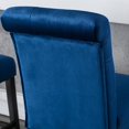 thumbnail image 5 of Bar Stools Set of 2, 26 inch Velvet Counter Height Barstools Modern Upholstered Kitchen Island Wood Bar Chairs for Home Pub/Bistro/Coffee House, Blue, 5 of 6