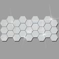 thumbnail image 2 of 24 Pegatinas Pared Espejo 3D Hexagonales Autoadhesivas Acrílicas para Del, 2 of 5
