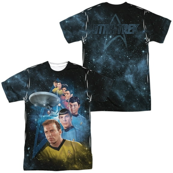 Star Trek Men's  Among The Stars Sublimation T-shirt White