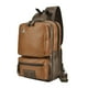thumbnail image 1 of Mochila pequeña para hombre, estilo vintage, de piel sintética, para ciclismo Marrón Jinwen Bolsos bandolera para hombre, 1 of 8
