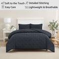thumbnail image 4 of Mainstays King Comforter Set, Soft Lightweight & All Season, 3-Piece, Grey, 4 of 12