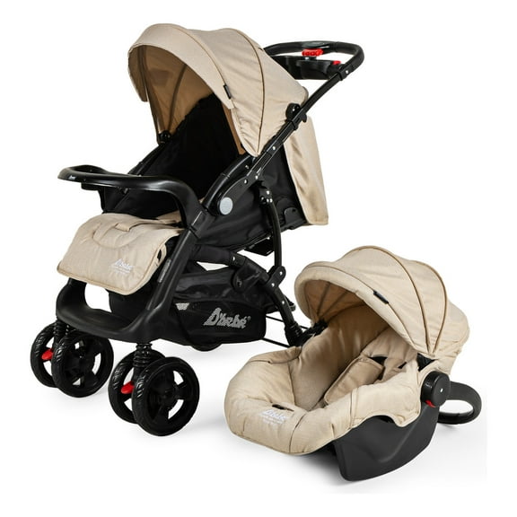Carriola para Bebé y Autoasiento D'bebé Sistema de Viaje Elite Reversible Travel System Con Portabebé Arena