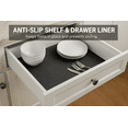 thumbnail image 2 of Dependable Industries Essentials Non-Slip Drawer & Shelf Liner, Black Polka Dot, 12" x 36" Roll, 2 of 7