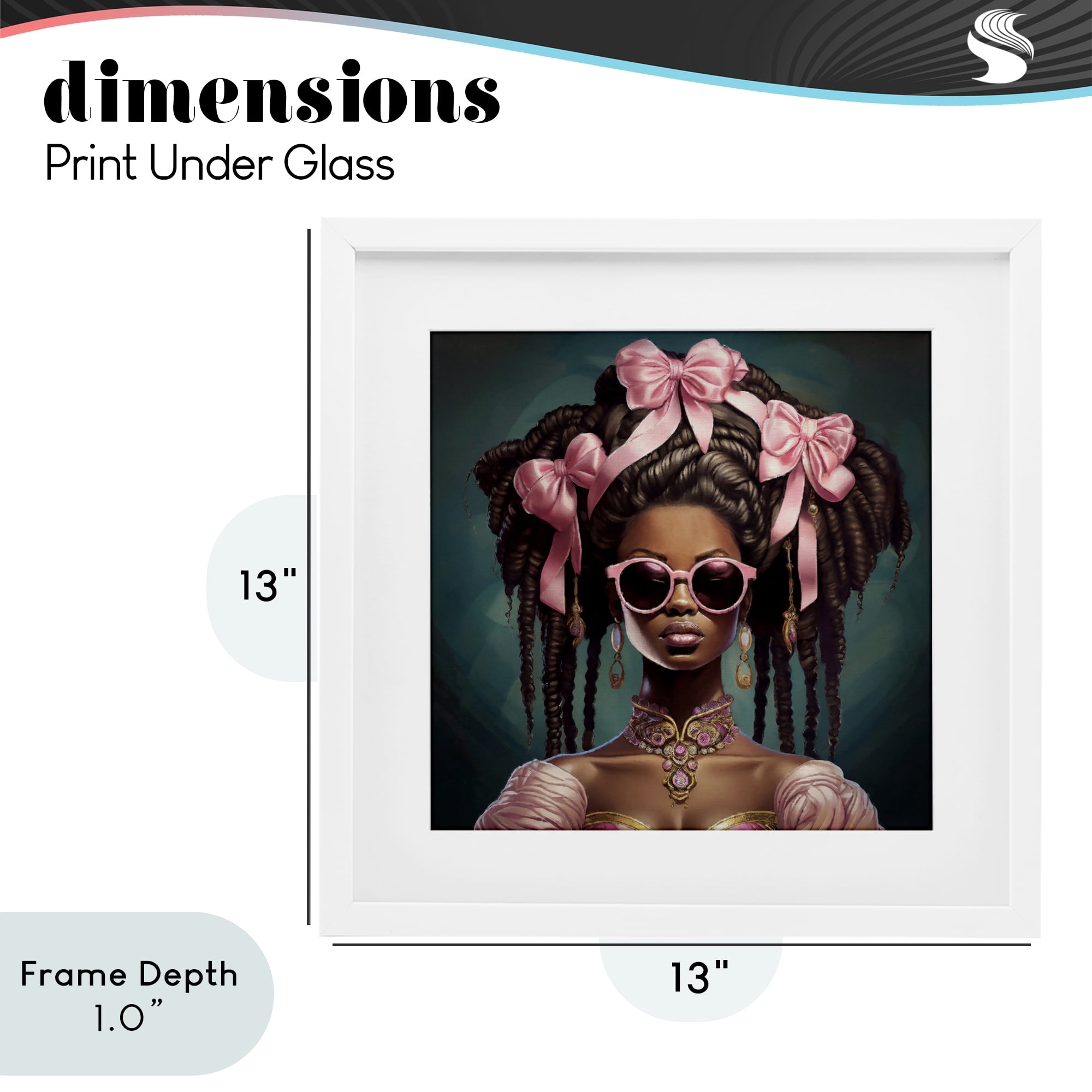 Stupell Industries Rococo Woman With Bows White Framed Print Under Glass, design by Grotto Studios