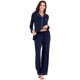 thumbnail image 3 of Conjunto de pijama para mujer Ropa de dormir de manga larga súper suave Ropa de dormir con botones para mujer Conjunto de pijama de salón Xemadio CJWUS-5776, 3 of 5
