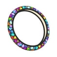 thumbnail image 2 of Fotbe Colorful Easter Eggs1 Steering Wheel Cover Universal 15 in Car Accessories for Men Women,Steering Wheel Protector Comfortable Protective Case for SUV Sedan Decor, 2 of 8