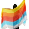 thumbnail image 2 of Belly Dance Veils  Silk Veils Handmade Gradual Color Veils Plus Sizes Dance Practice Performance Silk Veil, 2 of 7