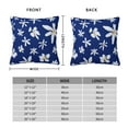 thumbnail image 4 of YFYANG Square Decorative Throw Pillow Case (Without Pillow Insert), Blue Flower Doodle Bedroom Sofa Car Cushion Cover, 20"x20", 4 of 9