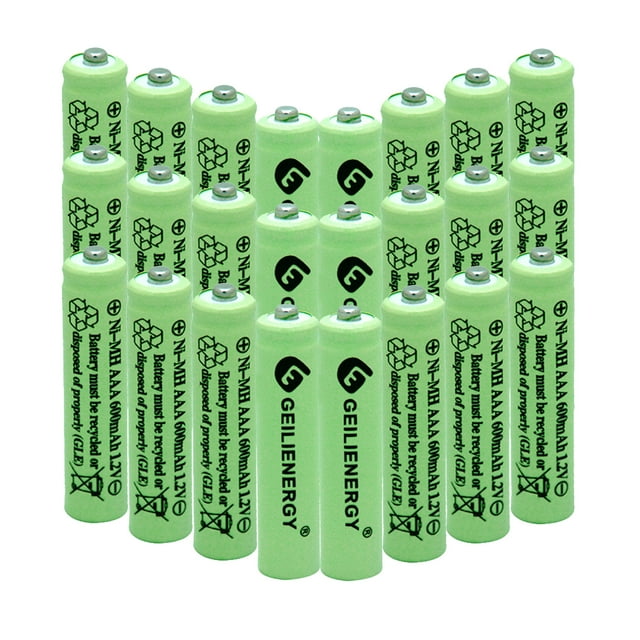 24 Pack Rechargeable AAA Batteries NiMH, High Capacity Low Self