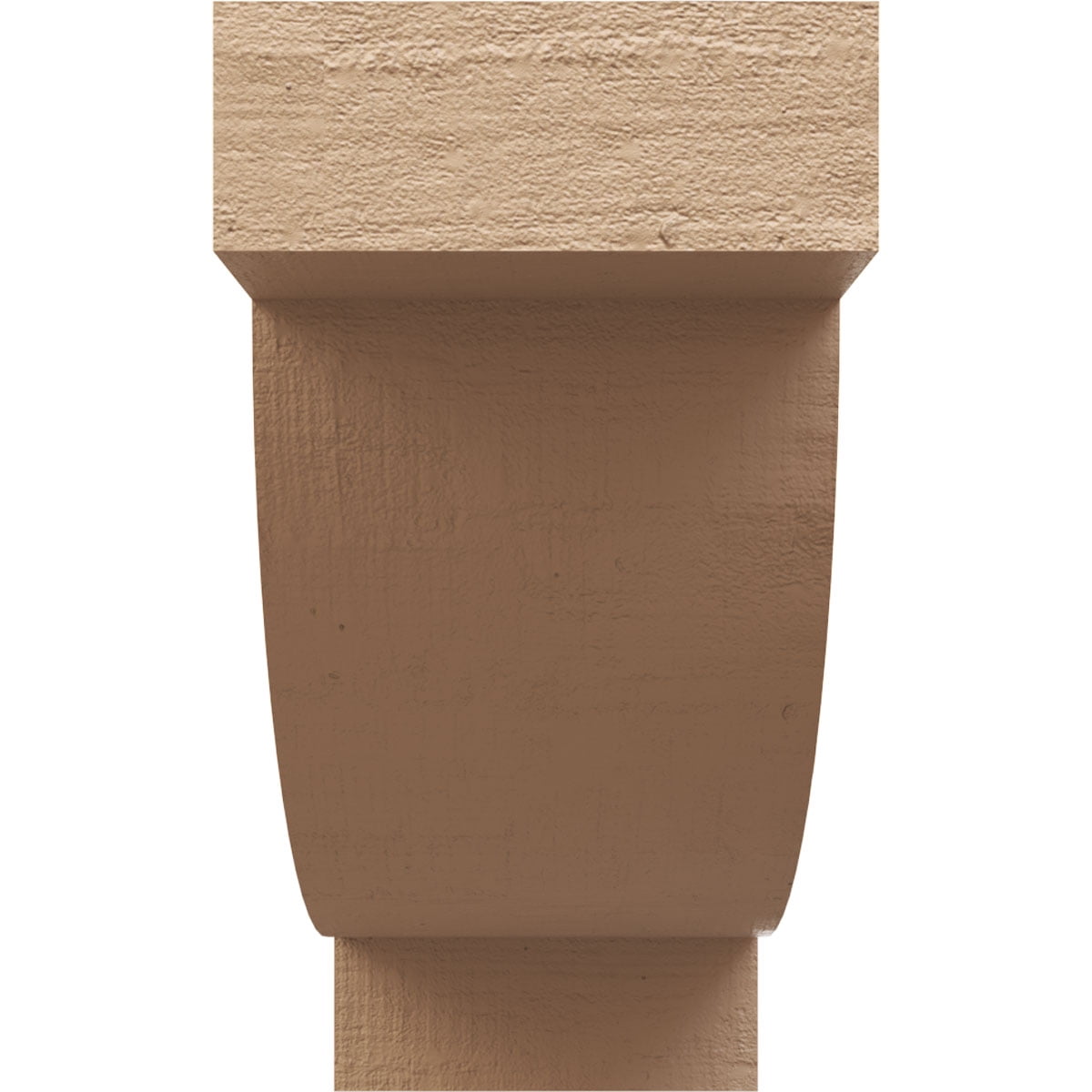 11"W x 33"D x 22"H Classic Alpine Rough Cedar Woodgrain TimberThane Corbel, Primed Tan