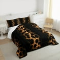 thumbnail image 3 of Manfei Leopard Cheetah Print Bedding Comforter Set, Black Gold Glitter Twin Comforter Sets, Modern Fashion Reversible Bedding Set, Microfiber Bedroom Decor, 2 Pieces, 3 of 8
