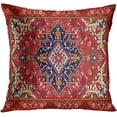 thumbnail image 5 of Set of 4 Throw Pillow Covers Tribal Abstract Red and Black Vintage Carpet Pattern Decorative Pillow Cases Home Decor Standard Square 16x16 Inches Pillowcases, 5 of 6