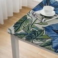 thumbnail image 5 of Acheng Blue Flowers Butterfly Square Table Cover 100% Polyester Fiber 46*46, 5 of 8