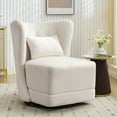thumbnail image 3 of Bonzy Home 360° Swivel Accent Chair with Pillow – Upholstered Cozy Armchair for Living Room, 3 of 6