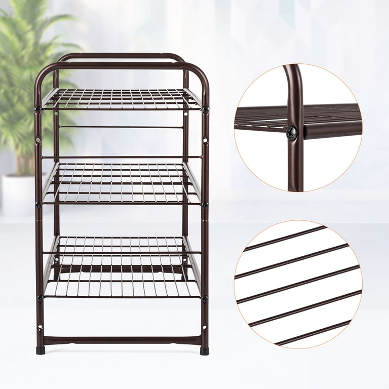 3 Tier Shoe Rack in home-(Bronze) - Walmart.com 3 Tier Shoe Rack in home-(Bronze) - Walmart.com