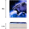 thumbnail image 3 of FMSHPON Leopard Set of 6 Coaster for Drinks, Absorbent Ceramic Stone Coasters Cup Mat with Cork Base for Home Kitchen Room Coffee Table Bar Decor, 3 of 4