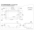 thumbnail image 4 of Aqua Eden CVTAP603622R0 60" Acrylic Rectangular 3-Wall Alcove Tub, Right Hand Drain, Glossy White/Matte Black, 4 of 4