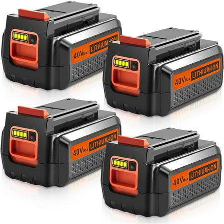 4pack 3.6Ah 40 Volt Battery Replacement for Black+Decker 40V Battery Tools LB20 LBX20 LBXR20 LBXR20B LBXR2020 LBX4020 LB2X4020