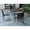 Black, variant on International Caravan Resin Wicker Square Back Dining Chair-Color:Chocolate,Number of Items:Set Of 4