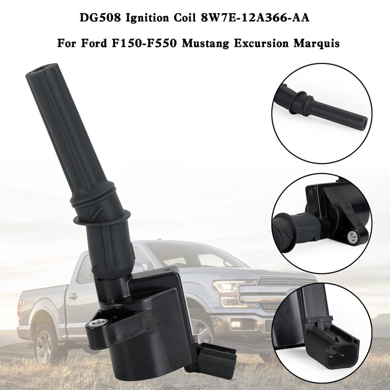 ENA 8 Yellow Ignition Coil Pack and Spark Plug Compatible with Mercury Ford Mustang ENA 8 Yellow Ignition Coil Pack and Spark Plug Compatible with Mercury Ford Mustang