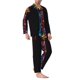thumbnail image 2 of Balery Neon Psychedelic Giraffe Pijama para Hombre de Dos Piezas con Manga Larga, Conjunto de Dormir y Descanso Suave con Bolsillos-X-Large, 2 of 7