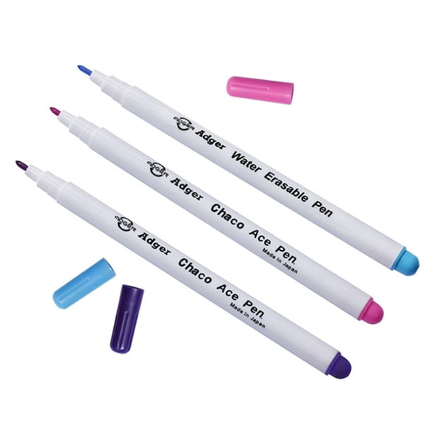 KEARING Air Water Erasable Pen with Eraser, Disappearing Ink Pen for Fabric  Embroidery,4 Count Pack