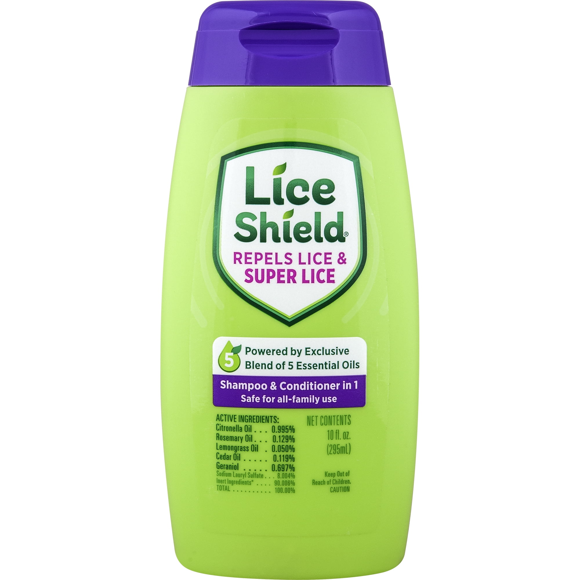 Lice Shield Shampoo & Conditioner in 1, Repels Lice and Super Lice, 10 fl oz