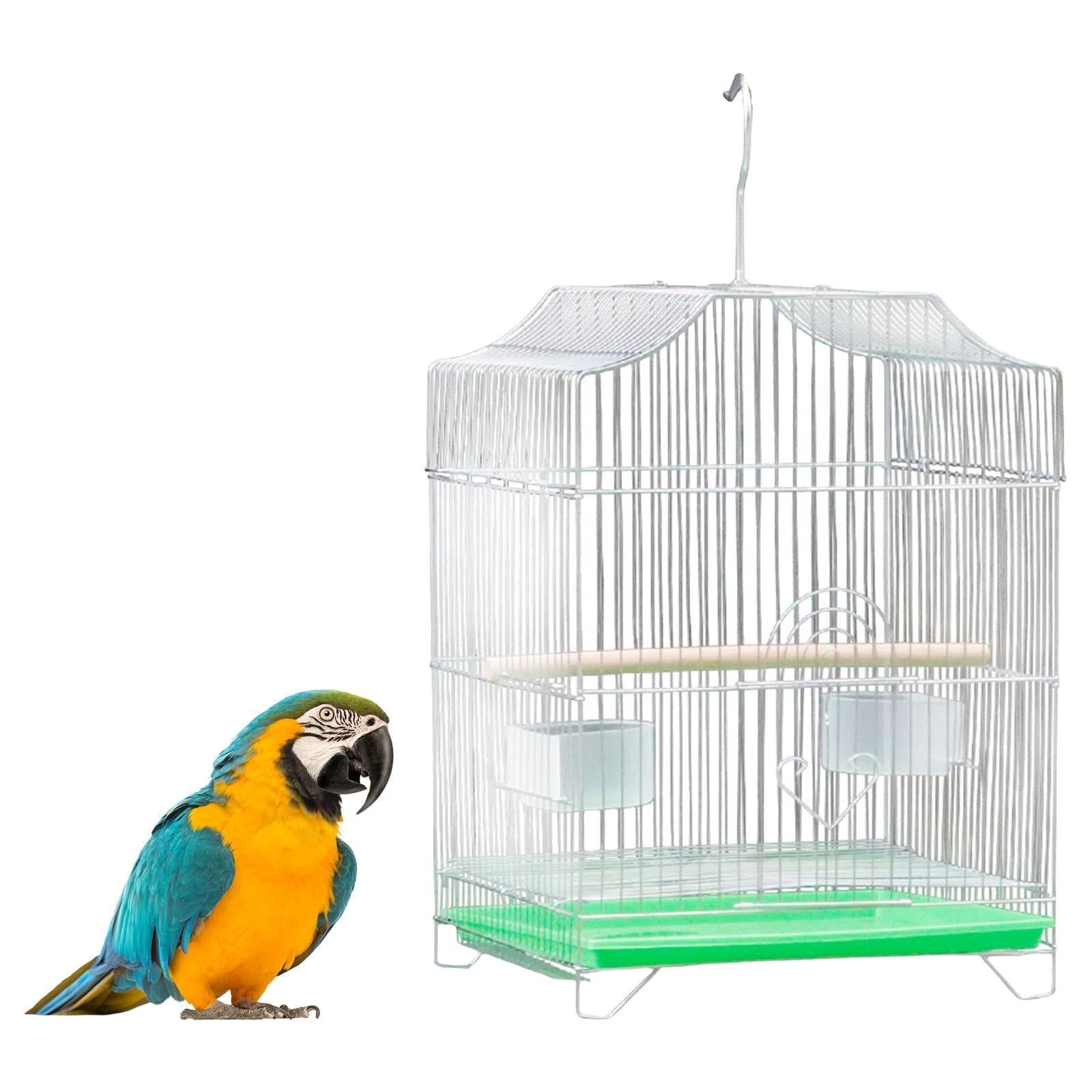 Large Bird Cage House, Parrot Stand Cage with Food Cup Hanging Birdcage Pet Supplies for Parrot Lovebirds Cockatiel Finches Accessories