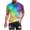 Multicolor, variant on Tops for Men under $5 Short Sleeved Galaxy Printed Round Neck T-shirt Multicolor L