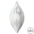 thumbnail image 2 of Vickerman 6" Silver Brushed Feather Christmas Ornament, Set of 3, 2 of 2