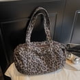 thumbnail image 6 of Hsqqdc Leopard Print Large Capacity Canvas Shoulder Tote Bag, Casual Hobo Handbag for Daily Commute Work, 6 of 7