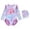 Dark Purple, variant on LRen 2t Swimsuit Girl Long Sleeve Swimsuit Two Piece Rash Guard Bathing Suit with Upf 50  Sun Protection Soft Crew Neck Swimwear Girls' Swimwear