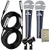 thumbnail image 3 of Fat Toad Vocal Microphones with XLR Mic Cables & Clips (2 Pack) Cardioid Dynamic Handheld for Home Studio Recording Package, Live Stage Singing, Adult DJ Karaoke | Pro Audio Mic Cords, 3-Pin Wire, 3 of 4