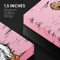 thumbnail image 4 of wall26 Canvas Print Wall Art Cartoon Style Tiger on Pink Background Graffiti &amp; Street Art Nature Illustrations Pop Art Animals Multicolor Dark for Living Room, Bedroom, Office - 32"x48", 4 of 5