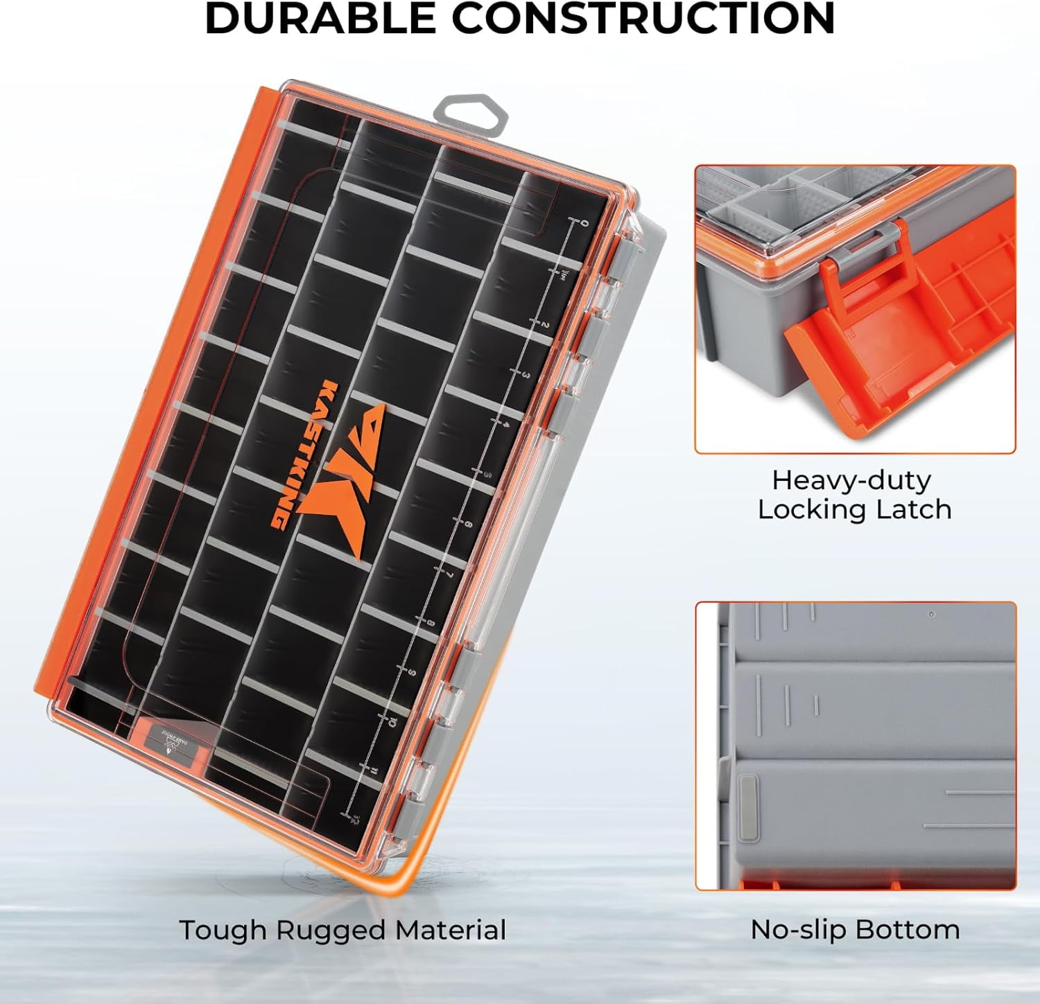 KastKing Waterproof Tackle Box, 3700 *2 Deep Tackle Trays, Fishing Tackle Box Organizer Fishing Accessories Storage- HyperSeal