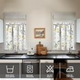 thumbnail image 2 of Boho Vintage Curtains 36 Inch - 3 Panel Farmhouse Wildflower Set with Rustic Floral Design, Rod Pocket Kitchen Window Drapes for Country Style, 2 of 4