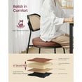 thumbnail image 6 of VASAGLE Set of 2 Dining Chairs, Dining Room Chairs with Boho PE Rattan Back, Synthetic Leather Upholstered Accent Chairs for Kitchen Living Room, Coffee Brown, 6 of 7