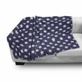 thumbnail image 3 of Navy Soft Flannel Fleece Throw Blanket, Bunch of Star USA American Flag Proud National Graphic Design, Cozy Plush for Indoor and Outdoor Use, 50" x 60", Purple White, by Ambesonne, 3 of 6
