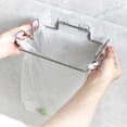 thumbnail image 5 of Soporte para bolsas de basura para puertas de armarios de cocina, contenedores de basura portátiles de acero inoxidable (con base adhesiva de pared), 5 of 5