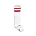 thumbnail image 3 of Kid Size White Knee High Socks with Various Colored Stripes (White with Red Stripes), 3 of 4