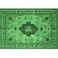 thumbnail image 1 of Ahgly Company Indoor Rectangle Medallion Emerald Green Traditional Area Rugs, 2' x 3', 1 of 4