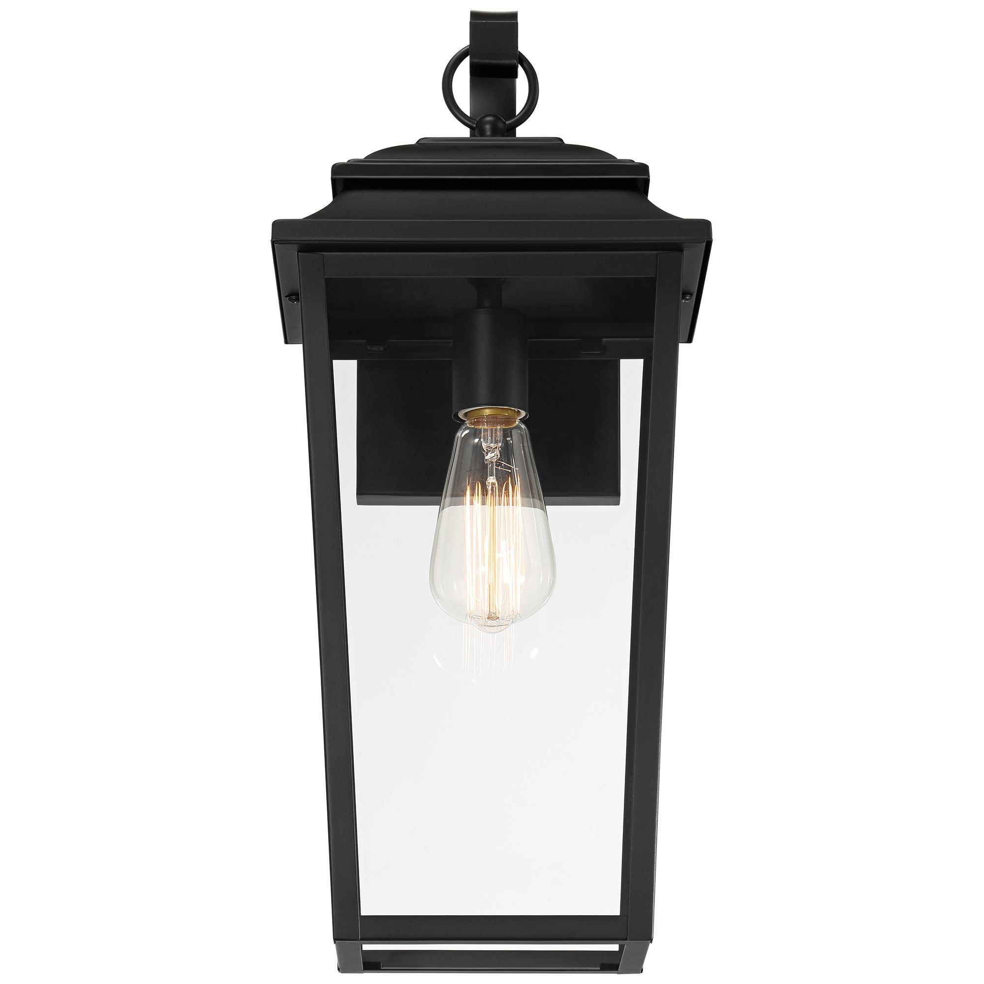 John Timberland Bellis Verde 20" High Traditional Outdoor Wall Light Fixture Mount Porch House LED Bulb Textured Black Glass Shade