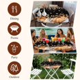 thumbnail image 7 of Orange Pumpkins Fall Round Tablecloth, Fitted Table Cover with Elastic for 55"-60" Round Tables, Thanksgiving Botanical Leaves Floral Table Cloth Outdoor Indoor Dinning Party Waterproof Tablecloths, 7 of 7