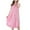 A-Pink, variant on Wyobmus Women's Nightgowns Summer Ice Silk Long Home Dress Soft Lace Short Sleeve Plus Size Sleepshirt Nightdress A-Purple