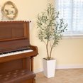 thumbnail image 5 of Nafresh 5ft Faux Olive Tree with Multiple Real Wood Trunks & White Decorative Tall Planter, 60in Artificial Olive Tree for Home Office Bedroom Porch Balcony Decor, 5 of 9