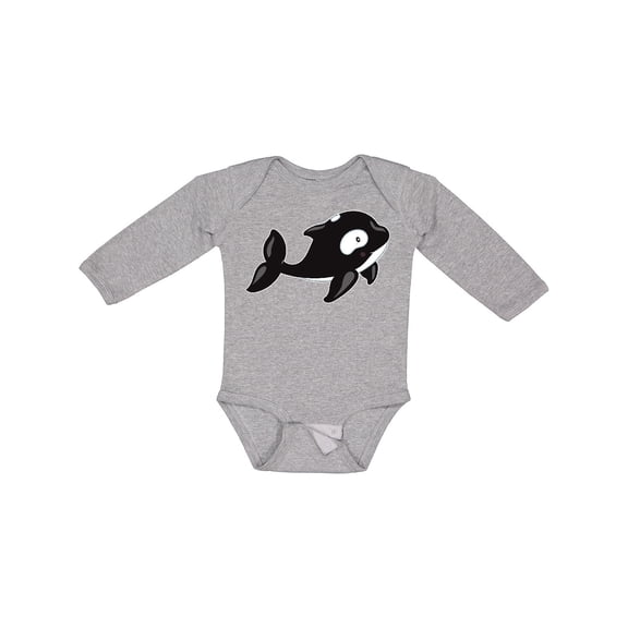 Inktastic Cute Baby Orca Boys or Girls Long Sleeve Baby Bodysuit