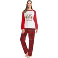 thumbnail image 3 of Pijamas a juego de Navidad para mujer, conjunto de pijamas verdes, Feliz Navidad, flocado, 3 of 4