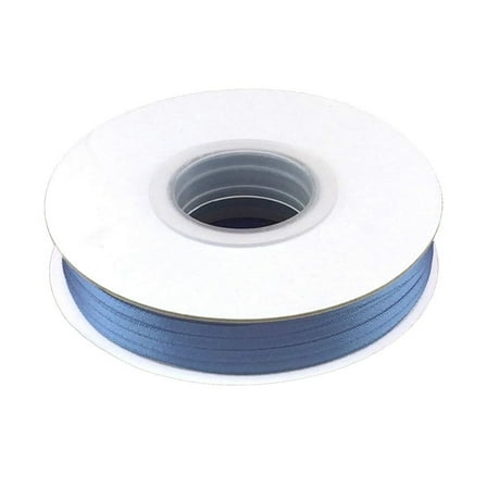 1/8 Inch Double Faced Satin Ribbon - Smoke Blue - 100 Yard Spool (gi18satribsmokeblue)