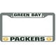 Cadre de Plaque d'Immatriculation Green Bay Packers Chrome – image 1 sur 1